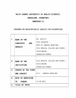 rajiv gandhi university thesis topics in obg